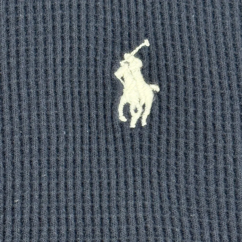 Polo Ralph Lauren Waffle Knit Thermal Long Sleeve Shirt Mens 2XLT Navy Blue